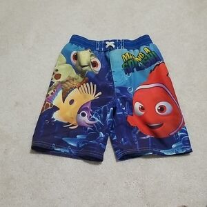 Kids Nemo Blue Character Swim Shorts 3T